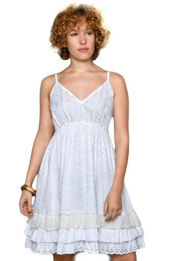 [AF-23047] Vestido Tirantes Volantes Bc