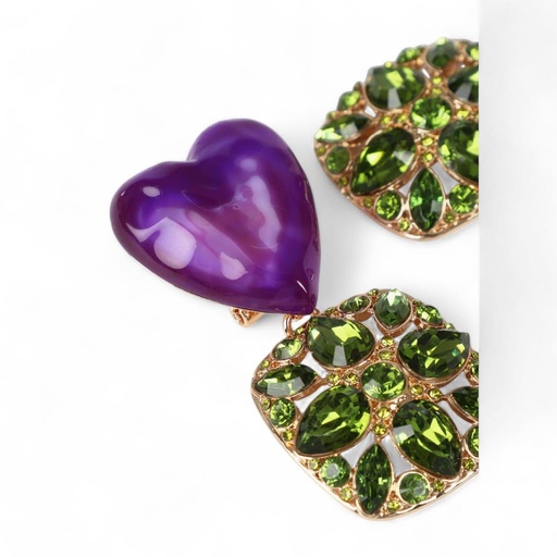 [LF2503038_28M] Pendientes Corazón LC 28M